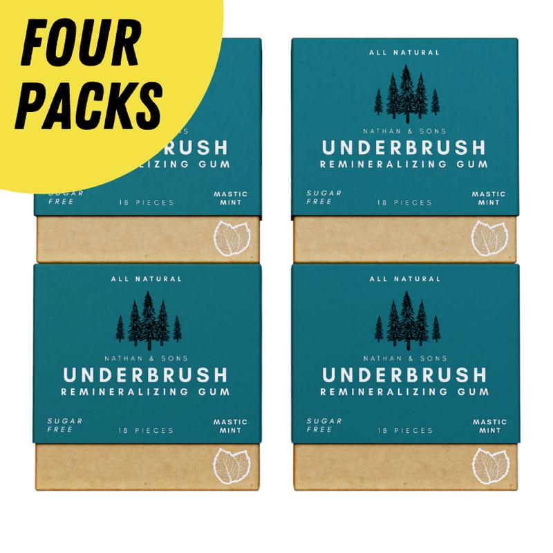 FOUR PACKS Remineralizing Chewing Gum withNano-Hydroxyapatite for Teeth and GumProtection -30 DAY SUPPLY