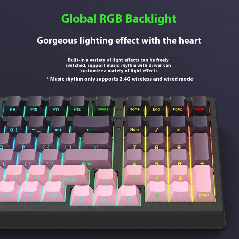 Xinmeng X98ProV2 three-mode RGB wireless mechanical keyboard Bluetooth customized full-key hot-swappable gaming keyboard