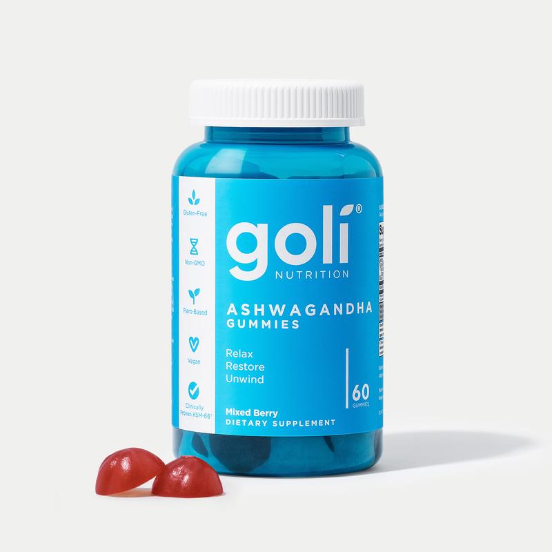 Goli Ashwagandha & Vitamin D Gummy - Mixed Berry, KSM-66, Vegan, Plant Based, Non-GMO, Gluten-Free & Gelatin Free. America's #1 Ashwagandha Brand - AuraBlyss