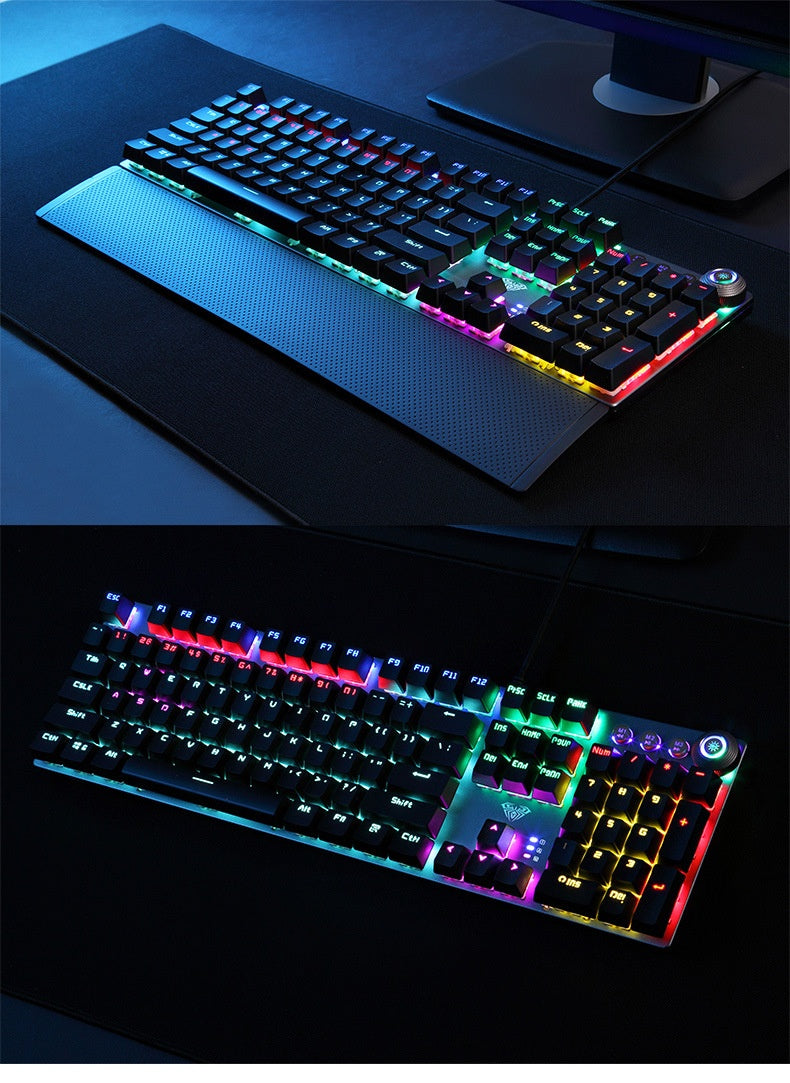 Wolf Spider F2088 True Mechanical Keyboard External Black Axis Blue Axis (Mixed Light) E-sports F2058 Gaming Peripherals