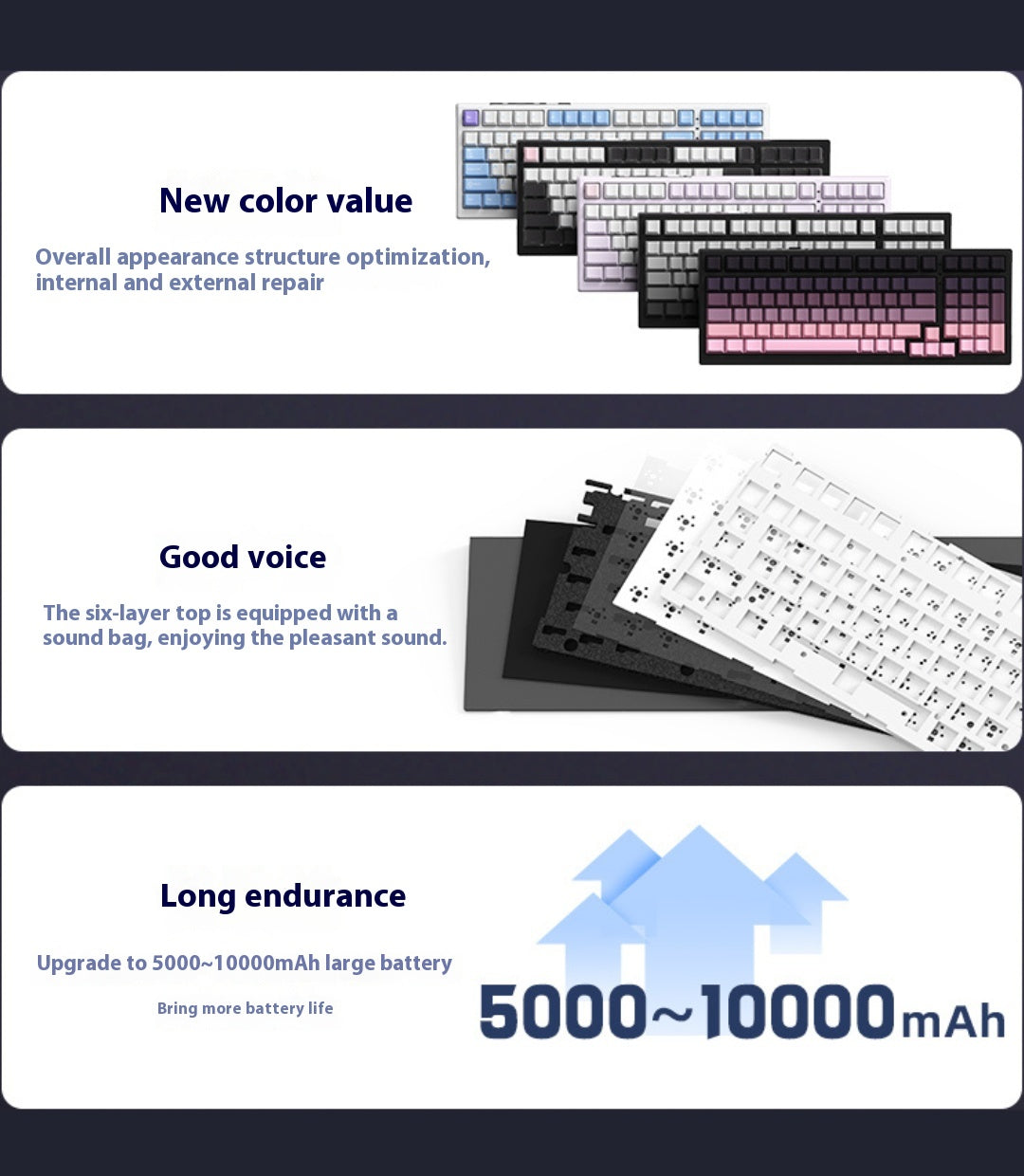 Xinmeng X98ProV2 three-mode RGB wireless mechanical keyboard Bluetooth customized full-key hot-swappable gaming keyboard