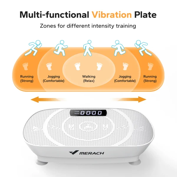 MERACH Vibration Plate Exercise Machine Whole Body Workout Power Vibrate Fitness Platform Vibration Plate Weight Loss & Shaping - Image 2