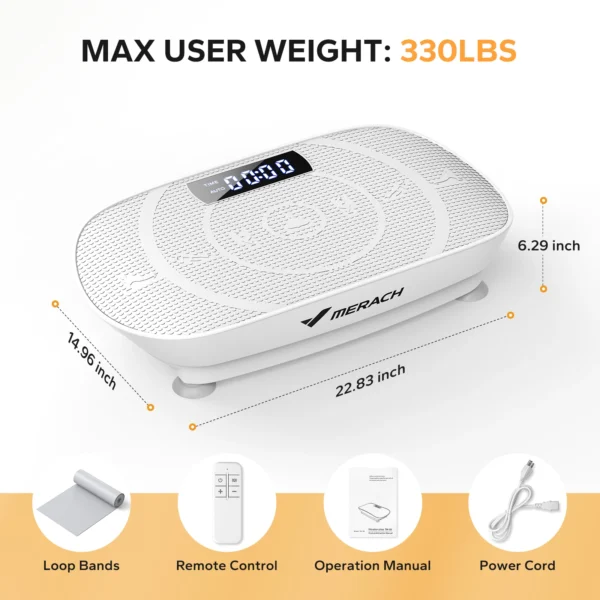 MERACH Vibration Plate Exercise Machine Whole Body Workout Power Vibrate Fitness Platform Vibration Plate Weight Loss & Shaping - Image 6