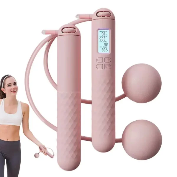 1Pair Ropeless Jump Rope Smart Cordless Counting Skipping Rope Anti-Slip Adjustable Weighted Cordless Jump Ropes