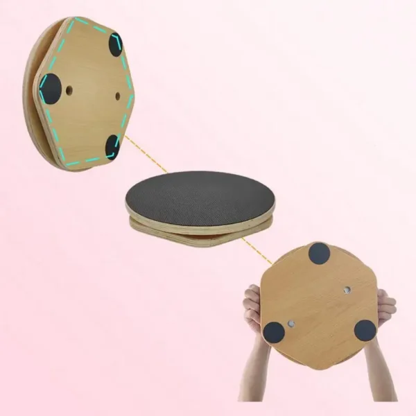 Twist Board For Exercise Balance Twist Board Wood Core Waist Twister Body Toning Abdominal Sculptor Portable Twisting Disc For - Image 4