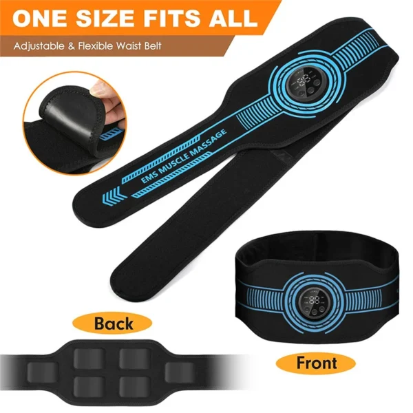 Smart EMS Muscle Stimulator Abs Trainer Abdominal Toning Belt Muscle Toner Body Slimming Weight Loss Home Gym Fitness Equiment - Image 5