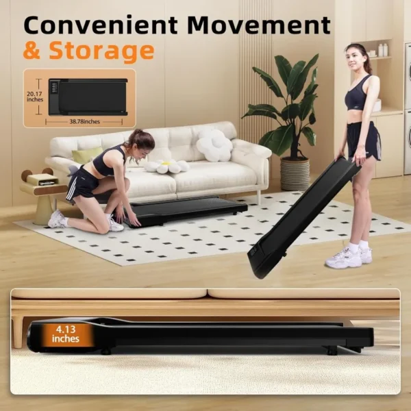 Walking Pad Treadmills for Home Office, 3 in 1 Under Desk Treadmill, 2.5HP Low Noise Walking Treadmill Pad with 300lb Capacity - Image 6