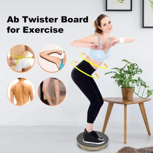 Twist Board For Exercise Balance Twist Board Wood Core Waist Twister Body Toning Abdominal Sculptor Portable Twisting Disc For - Image 2