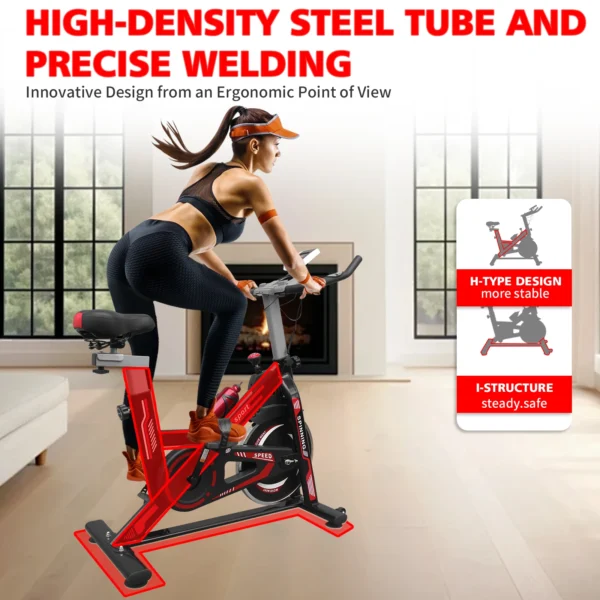 Indoor Exercise Bike Cycling Bike with Comfortable Seat Cushion. - Image 6