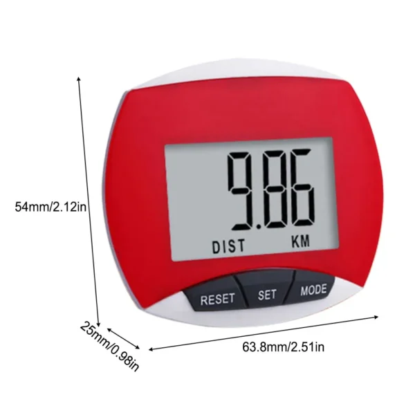 Digital Walking Pedometer Built-in Clip Movement Calories Counter LCD Display Multi-Function for Men Women Kids Adults Seniors - Image 6