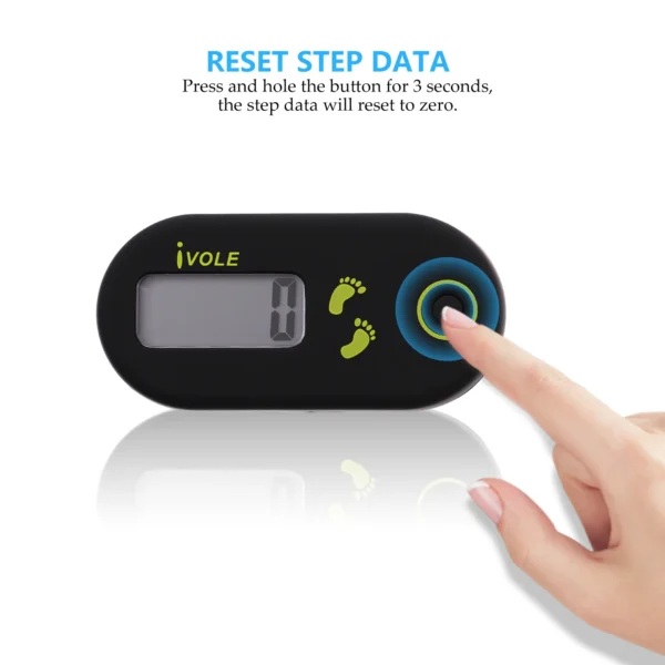 Single Function 3D Electronic Pedometer Simple Mini Step Counter Walking 3D Digital Pedometer For Exercise Men Women (Black) - Image 6