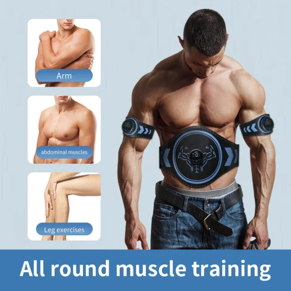 EMS Electric Abdominal Trainer Slimming Belt ABS Muscle Stimulator Fitness Toner Body Shaping Workout Waist Arm Leg Loss Weight - Image 3