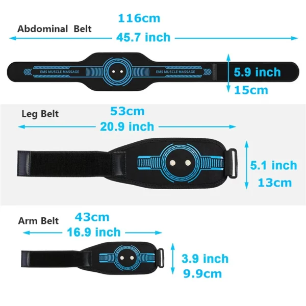 Smart EMS Muscle Stimulator Abs Trainer Abdominal Toning Belt Muscle Toner Body Slimming Weight Loss Home Gym Fitness Equiment - Image 3
