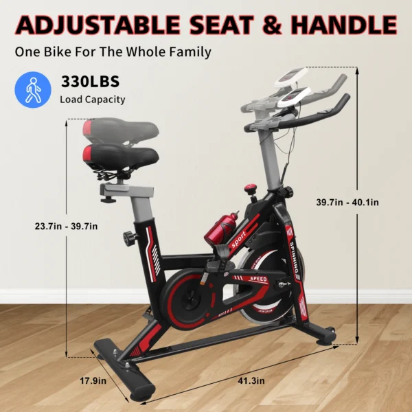 Indoor Exercise Bike Cycling Bike with Comfortable Seat Cushion. - Image 2