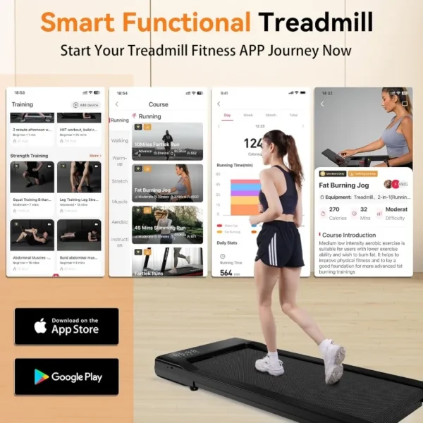 Walking Pad Treadmills for Home Office, 3 in 1 Under Desk Treadmill, 2.5HP Low Noise Walking Treadmill Pad with 300lb Capacity - Image 2