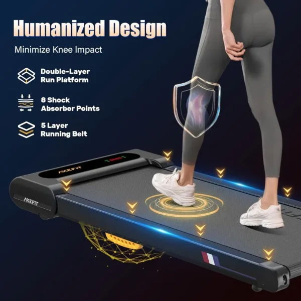 Walking Pad Under Desk Treadmill for Home Office - 2 in 1 Quiet Portable Treadmill for Walking and Jogging With Remote Control - Image 4