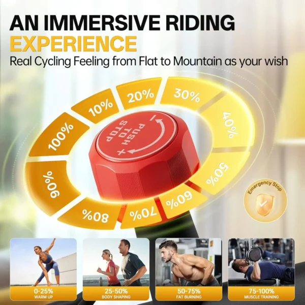 Exercise Bike, Indoor Cycling Bike Brake Pad/Magnetic Stationary Bike for Home, Adjustable Resistance Silent Belt Drive, Cycle B - Image 2